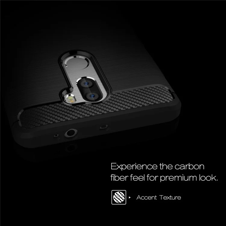 Carbon Fibre Brushed TPU Case for Xiaomi Mi 5s Plus - Black