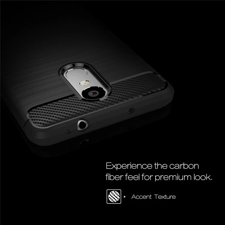 Carbon Fibre Brushed TPU Case for Xiaomi Redmi Note 3 / Note 3 Pro - Black