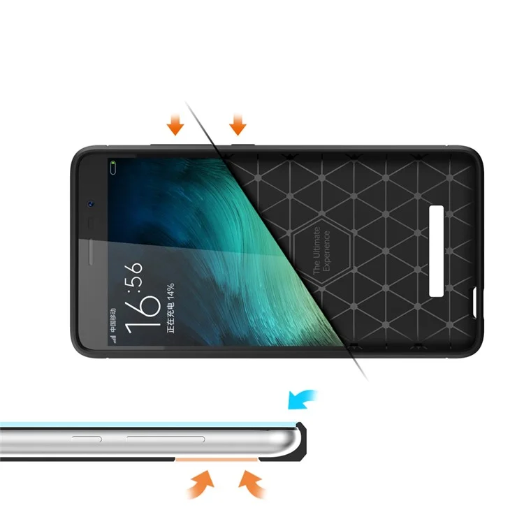 Carbon Fibre Brushed TPU Case for Xiaomi Redmi Note 3 / Note 3 Pro - Black