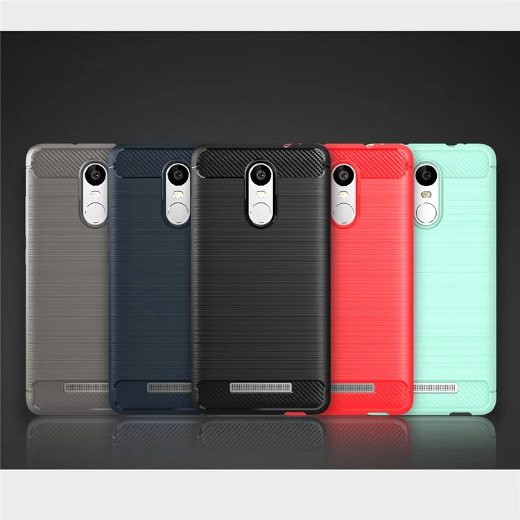 Carbon Fibre Brushed TPU Case for Xiaomi Redmi Note 3 / Note 3 Pro - Black