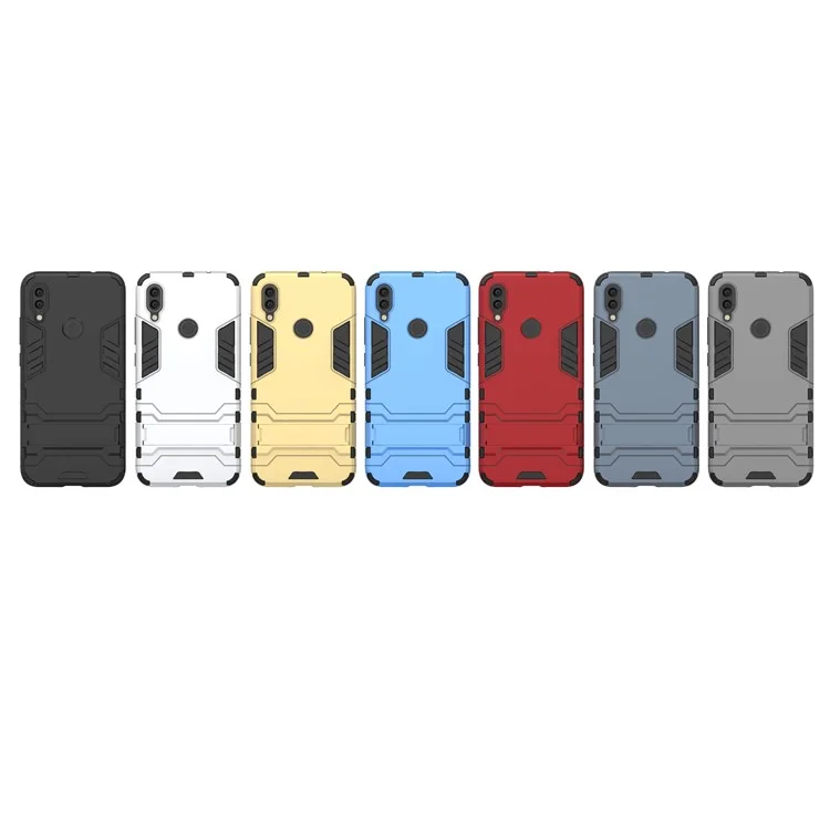 Plastic + TPU Hybrid Case with Kickstand for Xiaomi Redmi Note 7S /Note 7 / Note 7 Pro (India) - Black