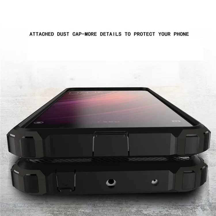 Armor Guard Plastic + TPU Hybrid Case for Xiaomi Redmi Note 4 - Black