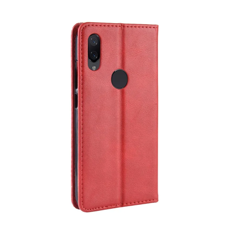 Vintage hoesje van PU-leer met portemonnee voor Xiaomi Redmi Note 7S / Note 7 / Note 7 Pro (India) - Rood