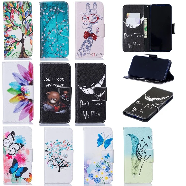 Étui de téléphone portable en cuir PU avec impression de motif pour Xiaomi Redmi Note 7S/Note 7 - Ne touchez pas à mon téléphone