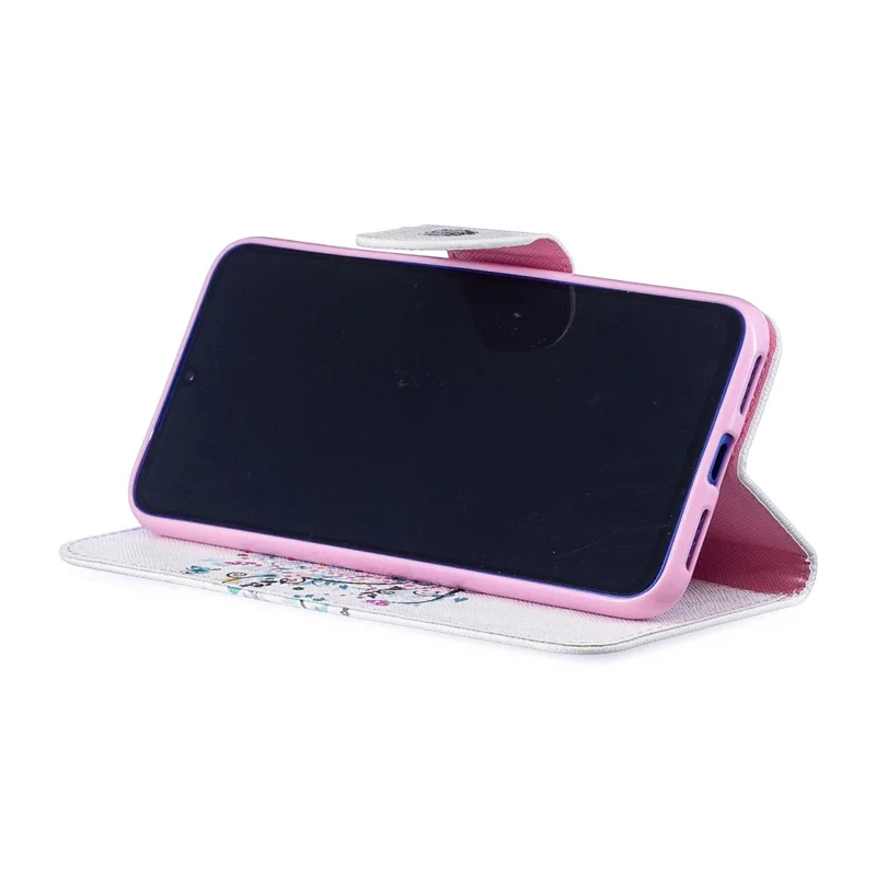 Pattern Printing PU Leather Folio Flip Phone Cover for Xiaomi Redmi Note 7S /Note 7 - Flowered Tree