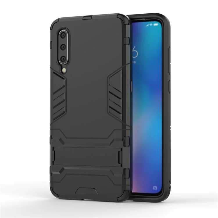 Plastic + TPU Hybrid Case with Kickstand for Xiaomi Mi 9 - Black