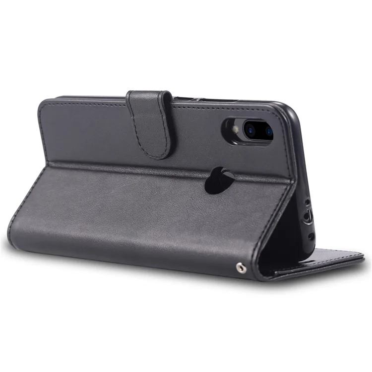 Case de Billetera de Cuero AZNS Para Xiaomi Redmi Note 7s / Nota 7 / Nota 7 Pro (India) - Negro