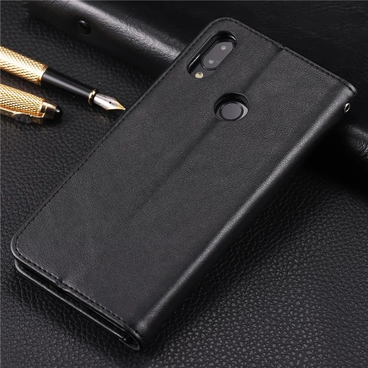 Étui portefeuille en cuir AZNS pour Xiaomi Redmi Note 7S / Note 7 / Note 7 Pro (Inde) - Noir