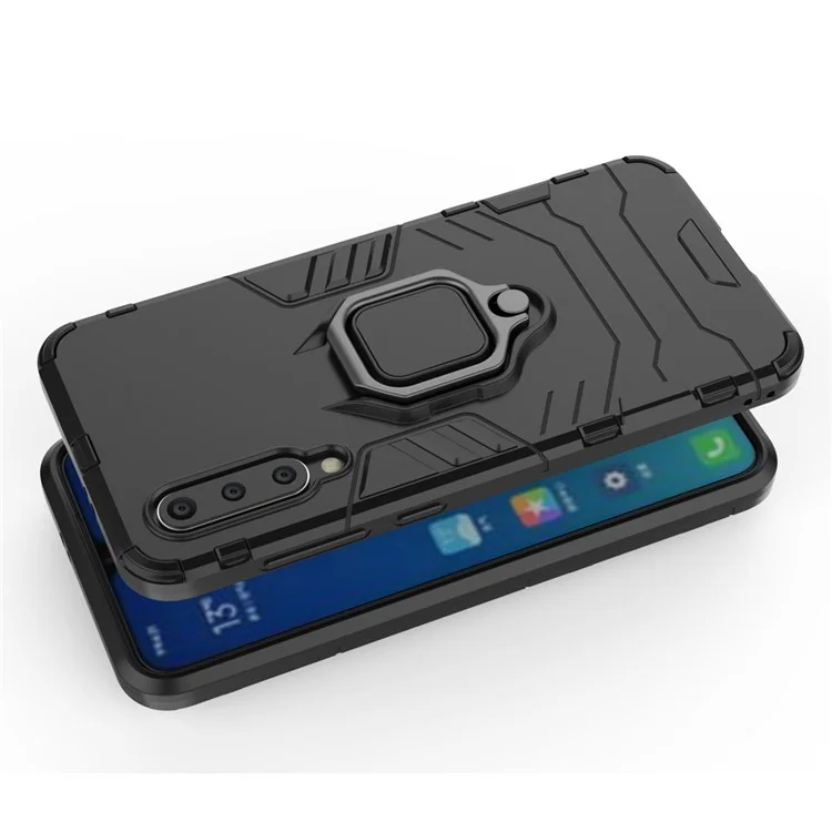 Fingerring Kickstand PC + TPU Hybrid -hülle Für Xiaomi Mi 9 SE - Schwarz