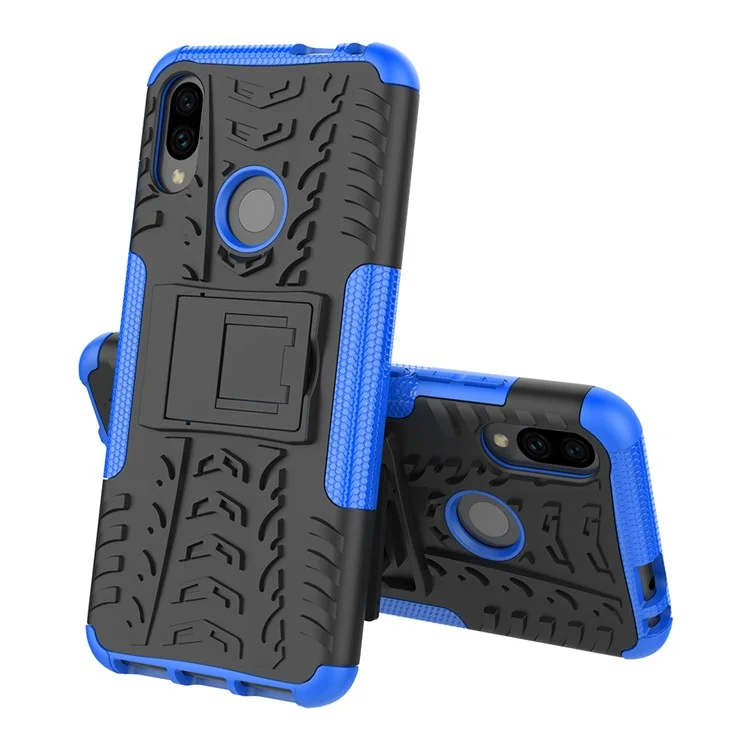 Cool Tyre PC + TPU Hybrid Cover with Kickstand for Xiaomi Redmi Note 7S / Note 7/Note 7 Pro (India) - Blue
