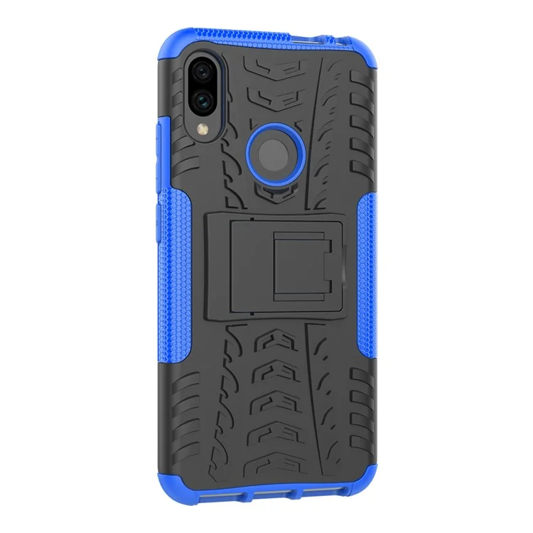 Cool Tyre PC + TPU Hybrid Cover with Kickstand for Xiaomi Redmi Note 7S / Note 7/Note 7 Pro (India) - Blue