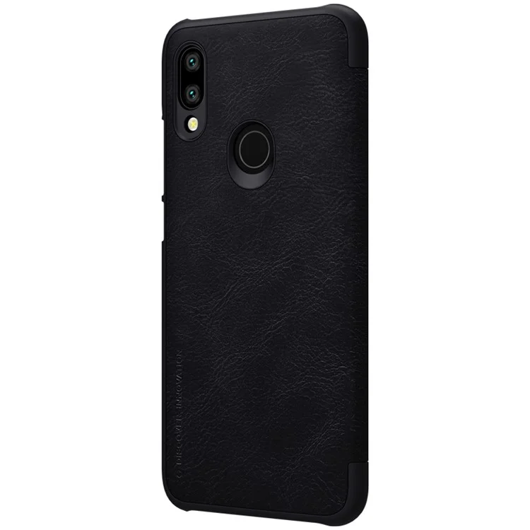 Serie Nillkin Qin Case Del Supporto Per Schede in Pelle Per Xiaomi Redmi 7 / Redmi Y3 - Nero