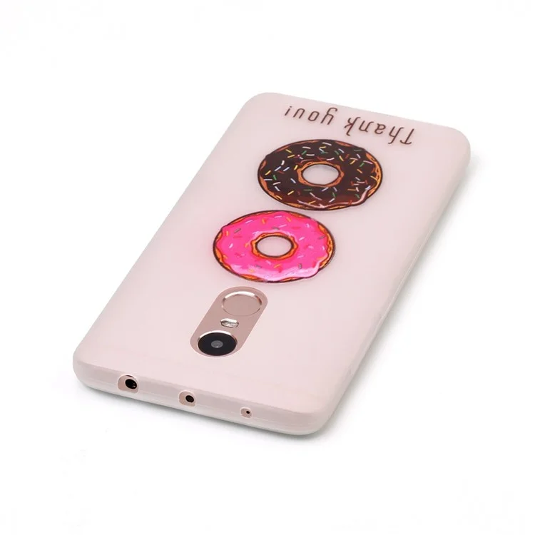 Luminous Glow Patterned TPU Back Case for Xiaomi Redmi Note 4 - Doughnuts