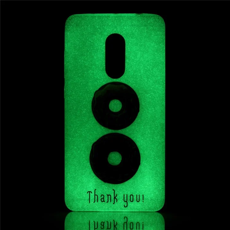 Luminous Glow Patterned TPU Back Case for Xiaomi Redmi Note 4 - Doughnuts