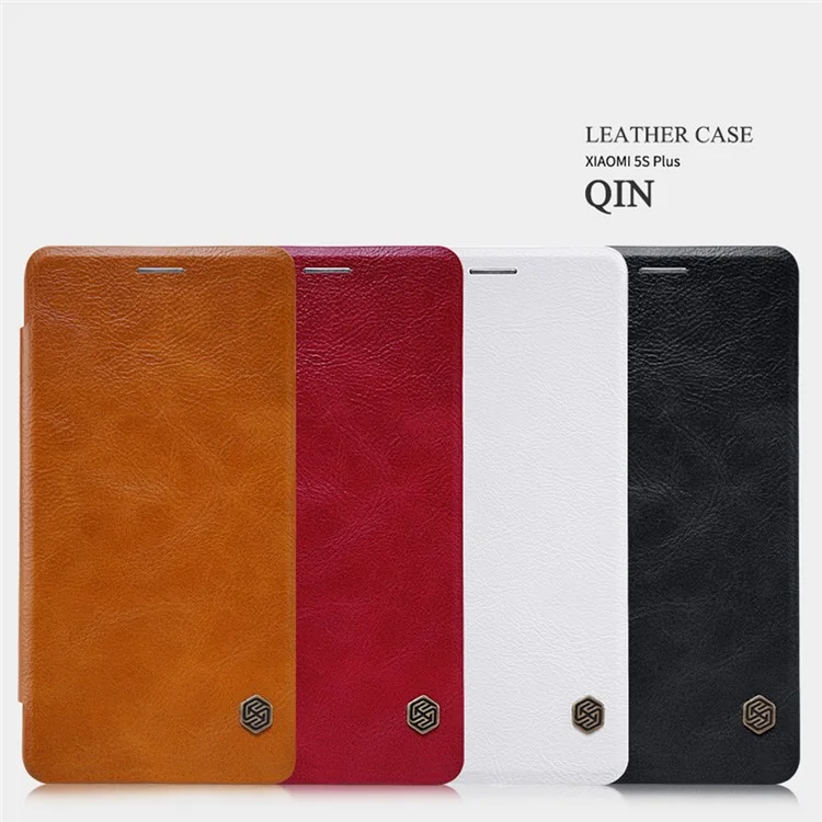 NILLKIN Qin Series for Xiaomi Mi 5s Plus Card Holder Smart Leather Cover - White