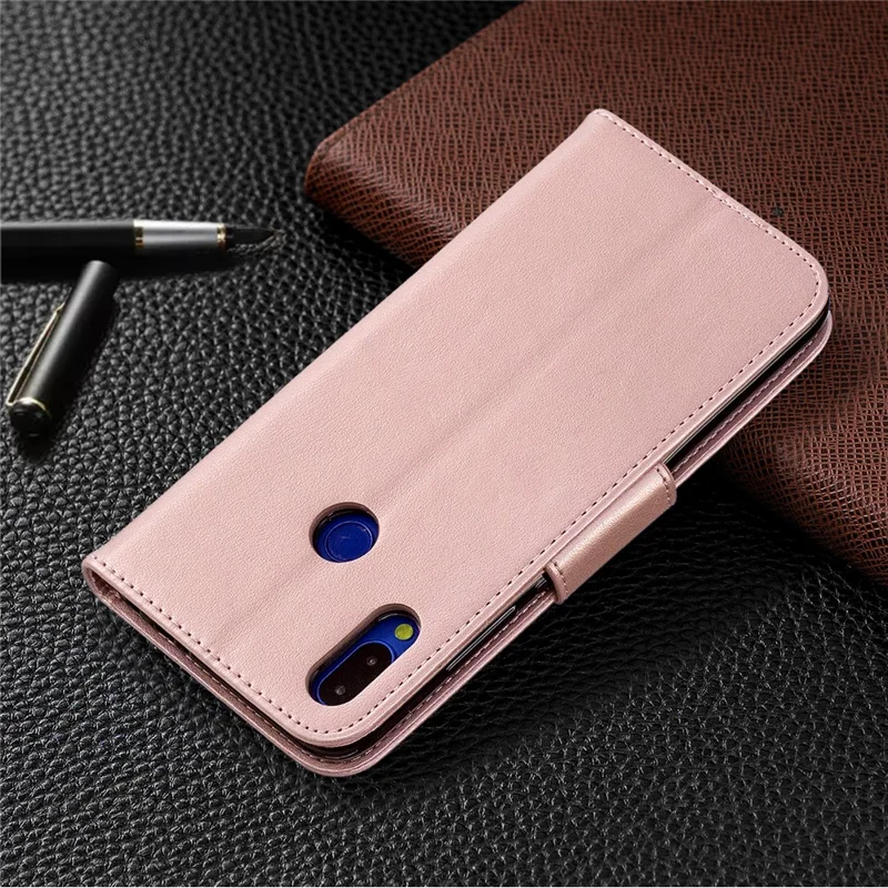 Para Xiaomi Redmi Note 7s / Note 7 / Note 7 Pro (India) PU CUERO DE PUERTAMIENTO DE PUERTAS TELÉFONES TELÉFONOS - Rosa