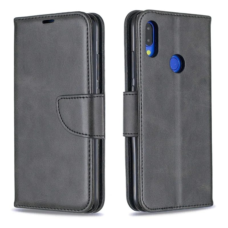 PU Leather Phone Cover for Xiaomi Redmi Note 7 / Note 7 Pro (India) / Note 7S - Dark Grey