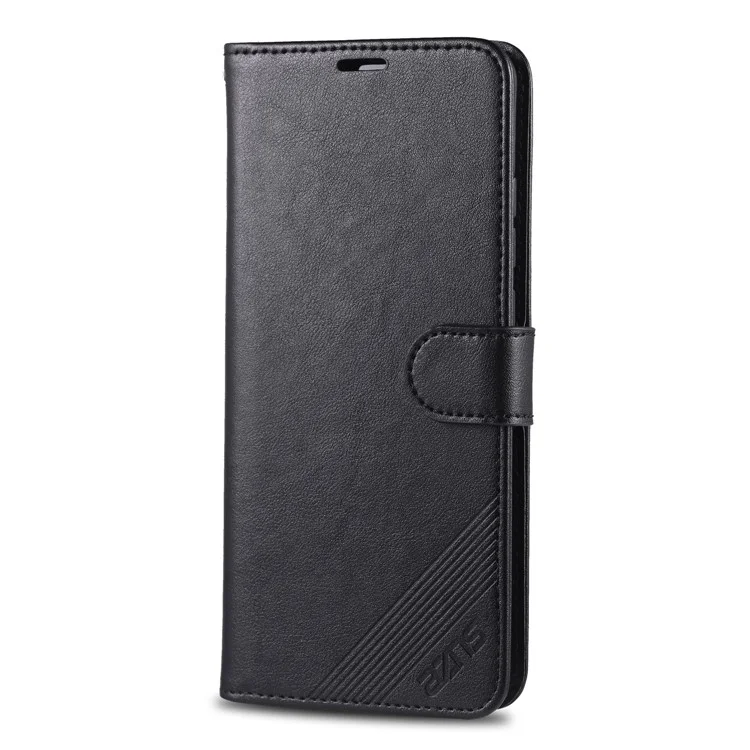 Case de Conchas de Teléfono de Cuero Azns pu Para Xiaomi Redmi K20 / Redmi K20 Pro / Mi 9t / Mi 9t Pro - Negro