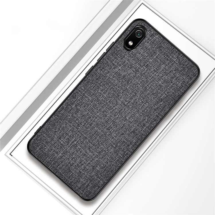 Matte Cloth Coated TPU Hybrid Cell Phone Case for Xiaomi Redmi 7A - Grey