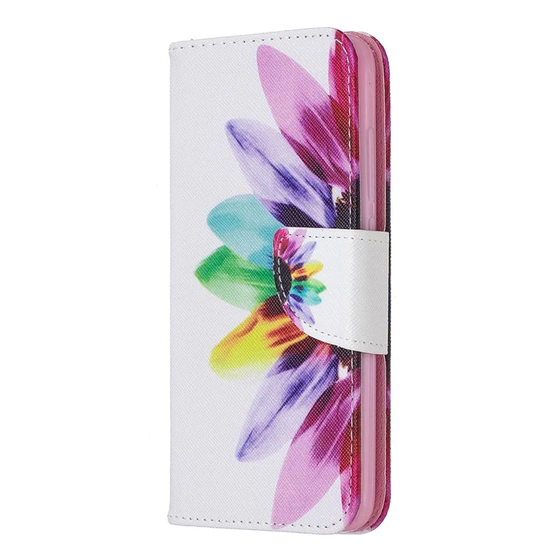 Printing Style PU Leather Flip Stand Phone Case for Xiaomi Redmi 7A - Petals Pattern