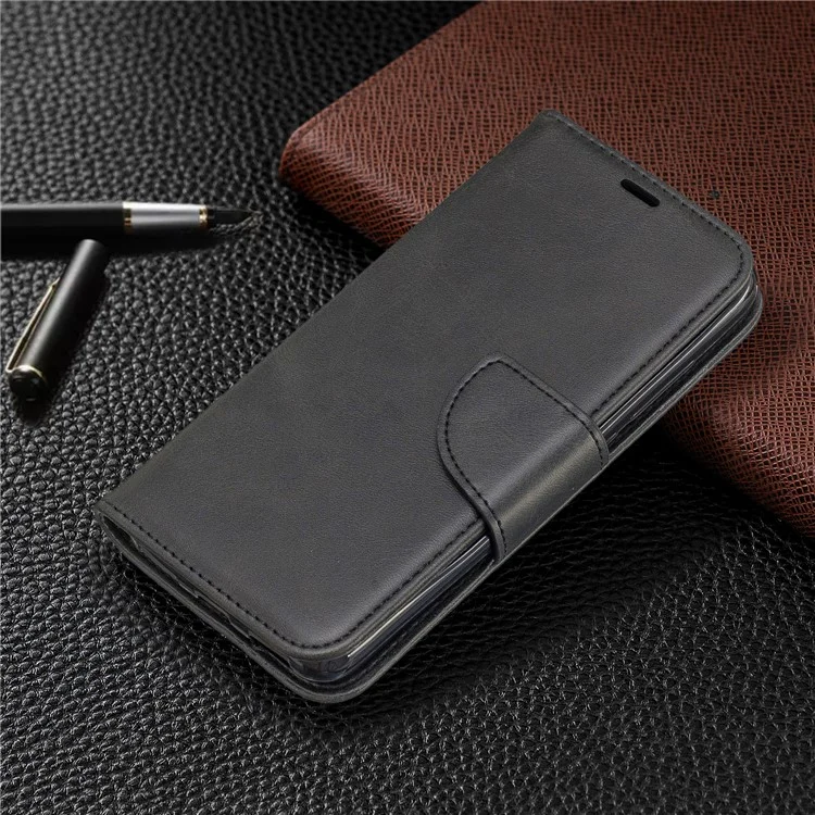 pu Telephone de Cuero Funda de Portada de la Billetera Para Xiaomi Redmi 7a - Negro