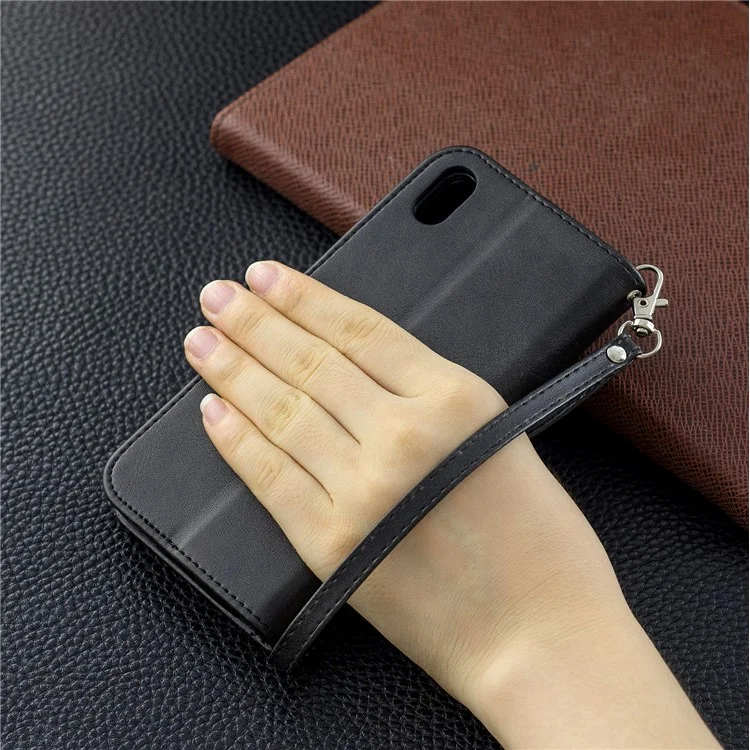 PU Leather Phone Wallet Stand Cover Case for Xiaomi Redmi 7A - Black