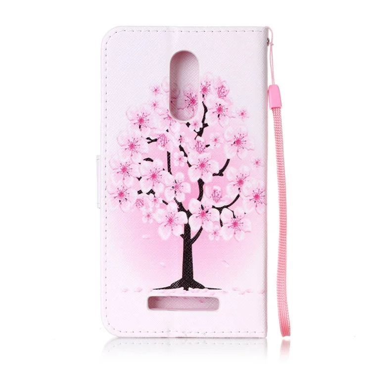 Leather Wallet Case for Xiaomi Redmi Note 3/Note 3 Pro - Plum Blossom