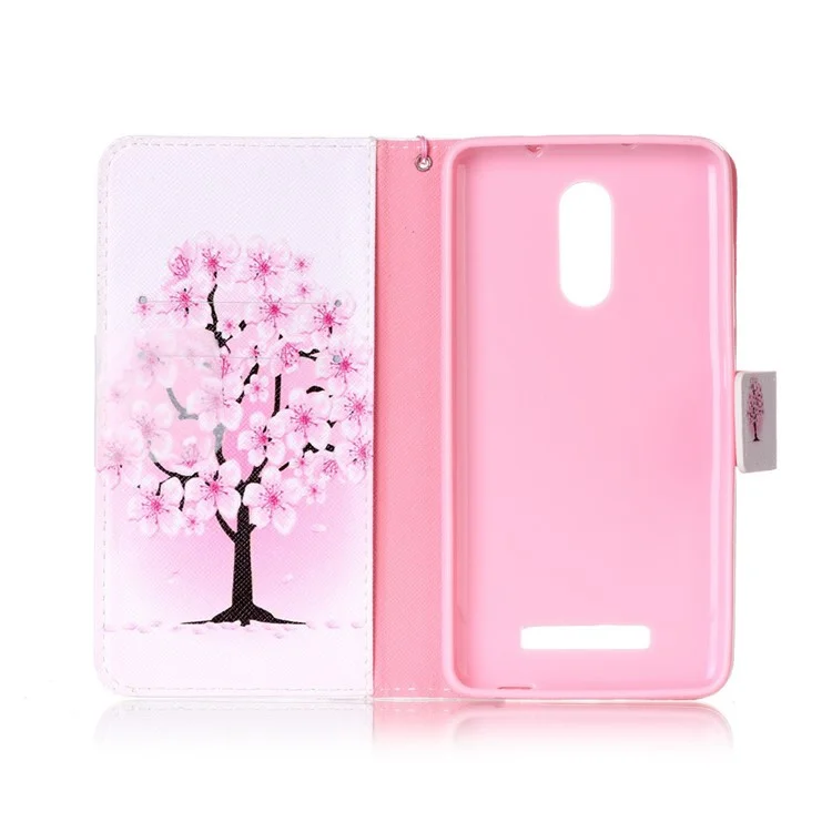 Leather Wallet Case for Xiaomi Redmi Note 3/Note 3 Pro - Plum Blossom