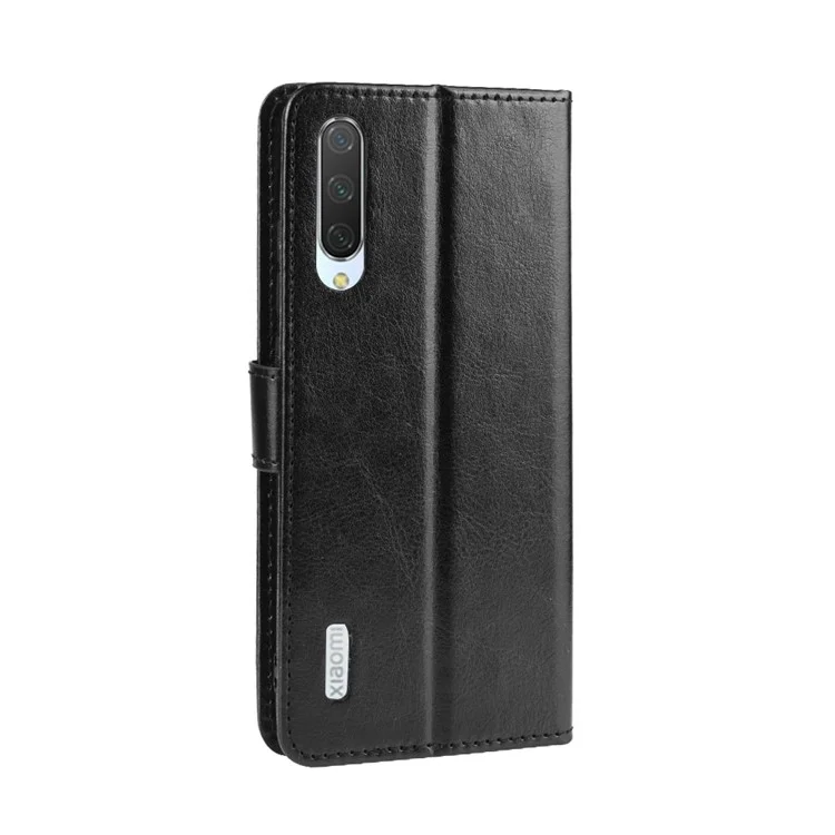 Crazy Horse en Cuir en Cuir Pour Xiaomi Mi A3 / mi Cc9e - le Noir