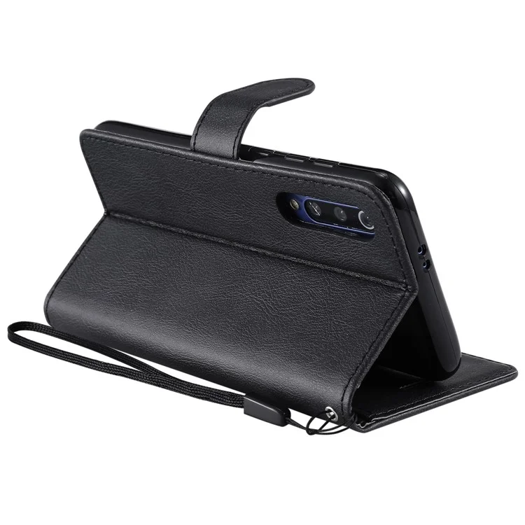 KT Leather Series-2 Wallet Stand Case Para Xiaomi Mi 9 SE - Negro