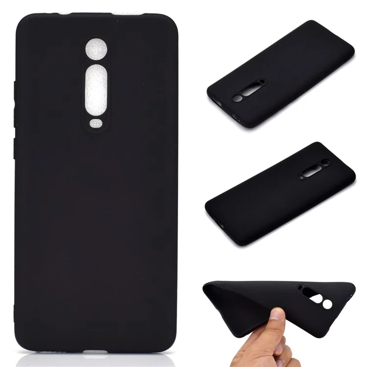 Custodia TPU Glassata Morbida a Colore Solido Per Xiaomi Redmi K20 / Mi 9t / K20 Pro / Mi 9t Pro - Nero