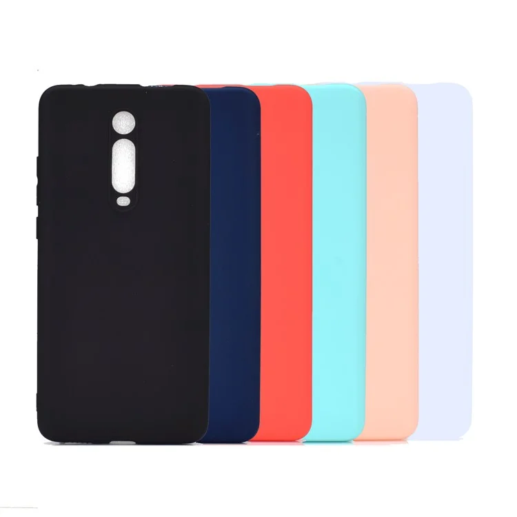 Solid Color Soft Frosted TPU Case for Xiaomi Redmi K20 / Mi 9T / K20 Pro / Mi 9T Pro - Black