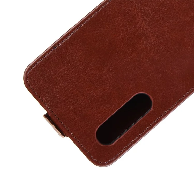 Crazy Horse Skin Vertical Flip Leather Mobile Phone Shell for Xiaomi Mi CC9 / Mi CC9 Meitu Edition/ Mi 9 Lite - Brown