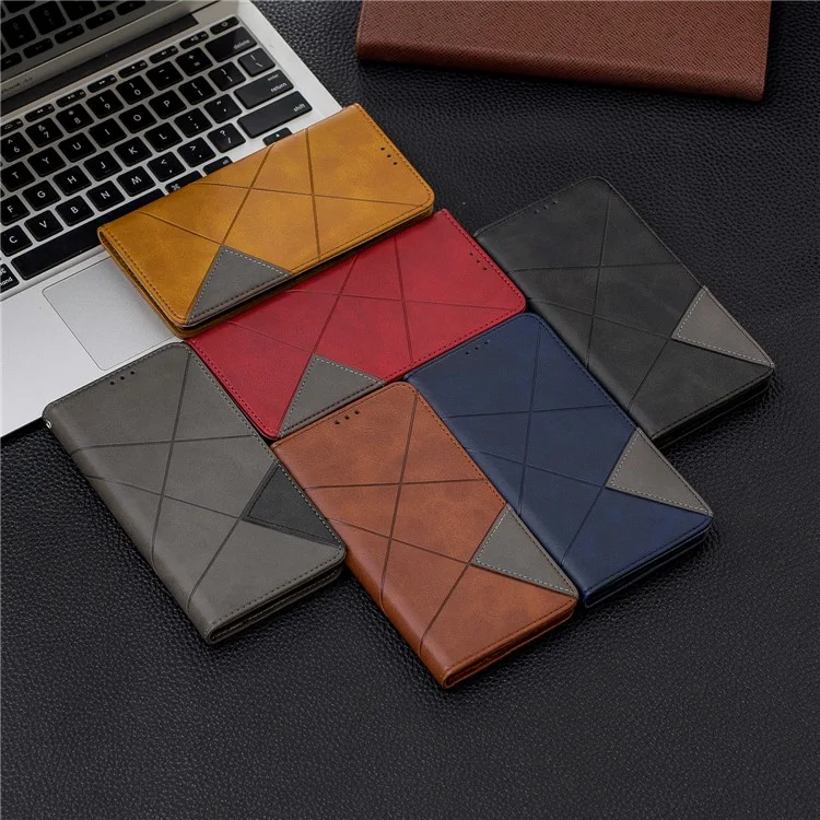 Geometric Pattern Leather Card Holder Case for Xiaomi Redmi K20 / Mi 9T / Xiaomi Redmi K20 Pro / Mi 9T Pro - Black