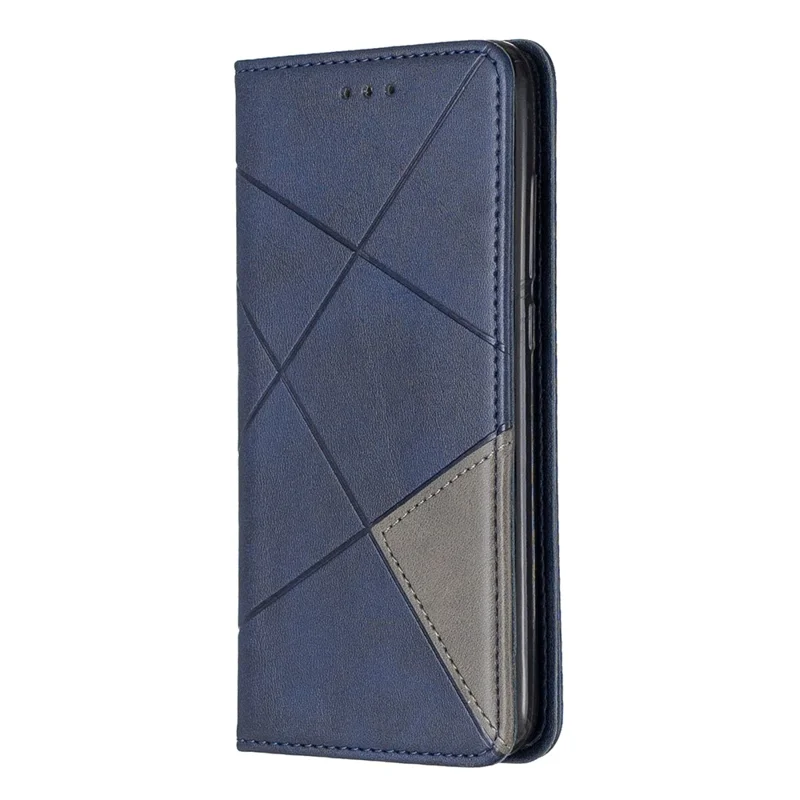 Geometric Pattern Leather Card Holder Case for Xiaomi Redmi 7A - Blue