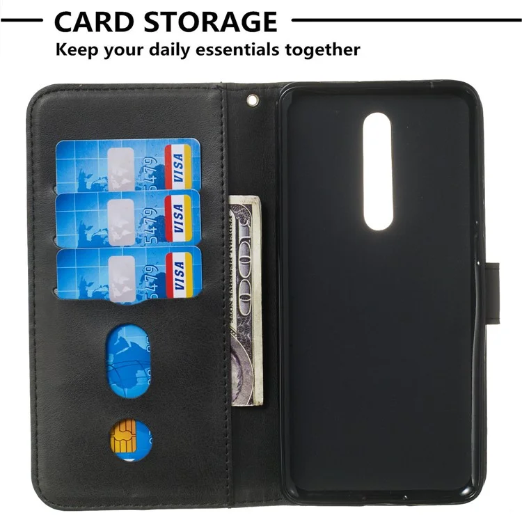 Funda de teléfono de cuero con cremallera, bolsillo y soporte para Xiaomi Redmi K20/Mi 9T/K20 Pro/Mi 9T Pro - Negro