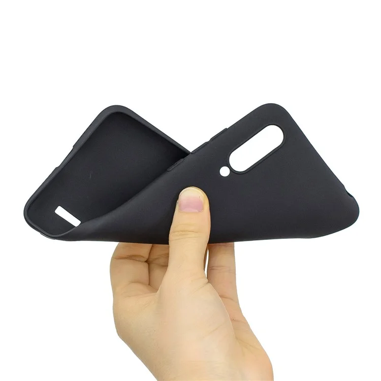 Candy Color Soft TPU Capa de Capa Para Xiaomi Mi CC9 / Mi CC9 Meitu Edition/ Mi 9 Lite - Preto