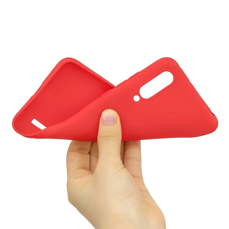 Candy Color Soft TPU Phone Cover Case for Xiaomi Mi CC9 / Mi CC9 Meitu Edition/ Mi 9 Lite - Red