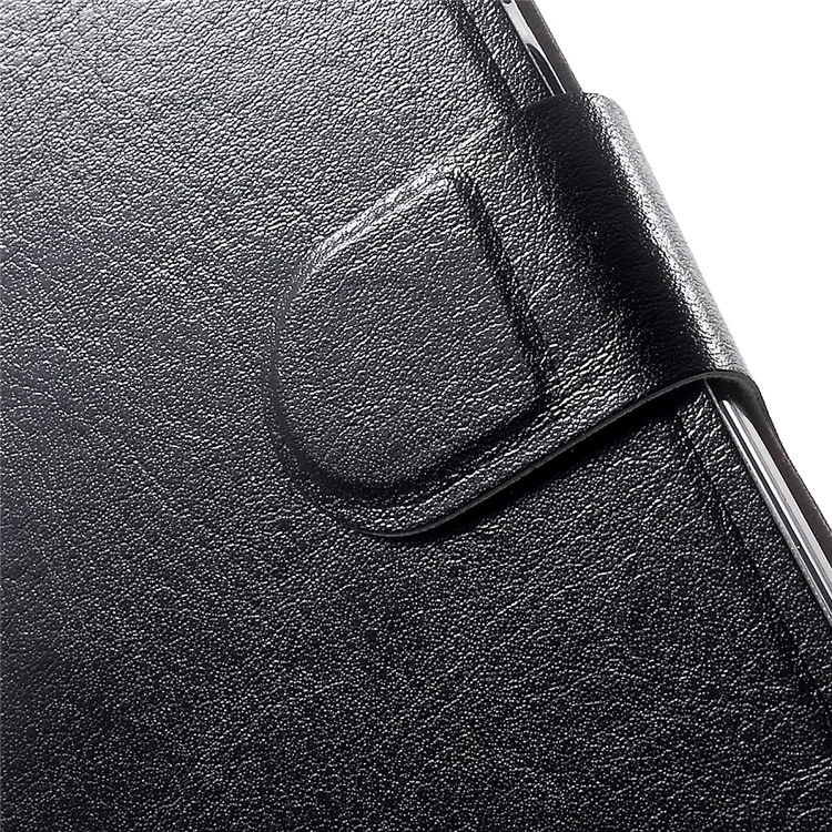 Crazy Horse Leather Stand Card Slot Case for Xiaomi Redmi Note 4 Built-in Steel Sheet - Black