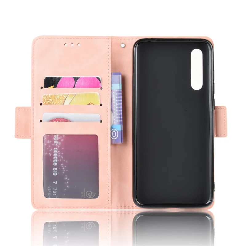 Multiple Card Slots Wallet Leather Stand Phone Casing for Xiaomi Mi 9 SE - Pink