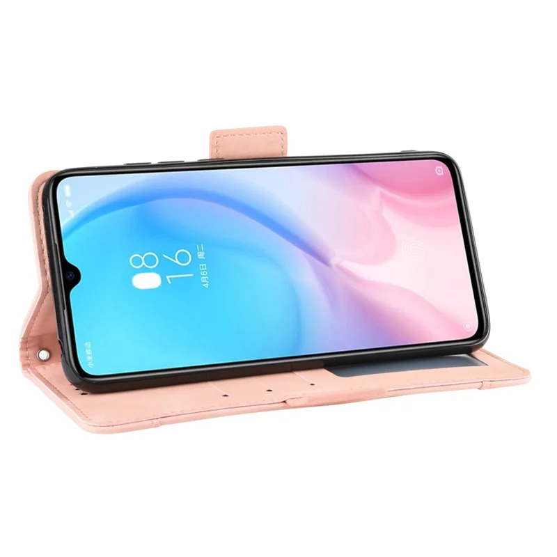 Multiple Card Slots Wallet Leather Stand Phone Casing for Xiaomi Mi 9 SE - Pink
