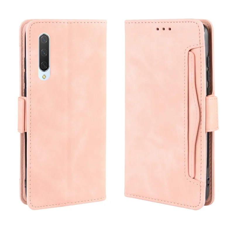 Multiple Card Slots Wallet Leather Stand Phone Casing for Xiaomi Mi 9 SE - Pink