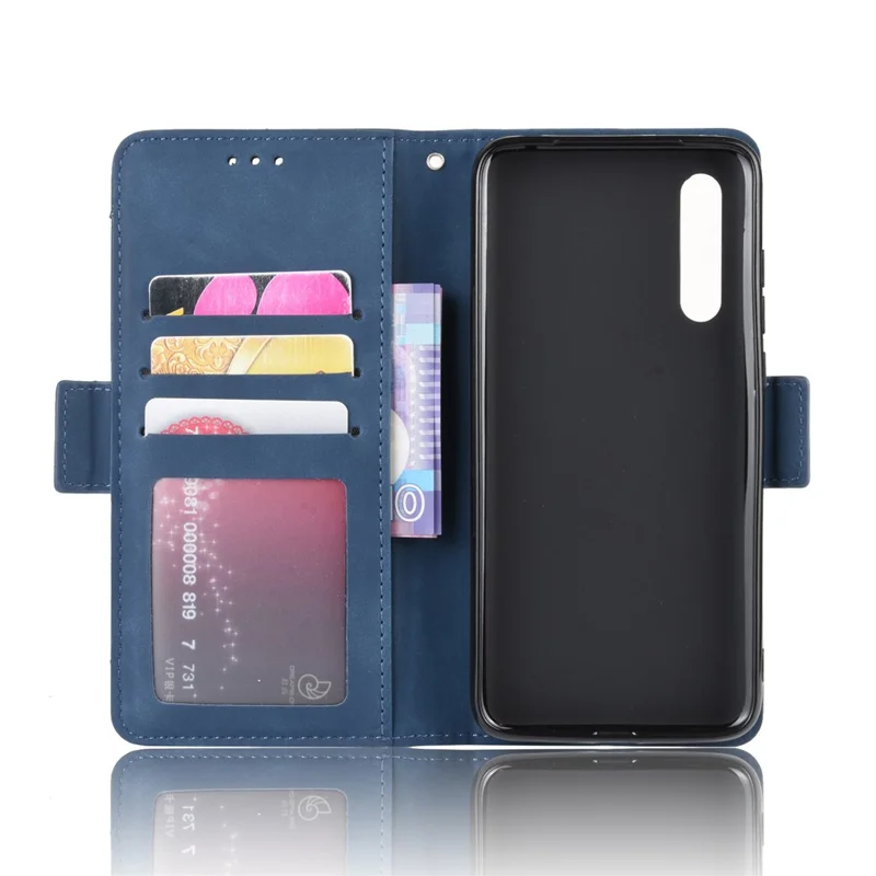 Multiple Card Slots Wallet Leather Stand Phone Casing for Xiaomi Mi 9 SE - Blue