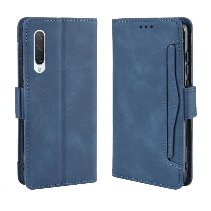 Multiple Card Slots Wallet Leather Stand Phone Casing for Xiaomi Mi 9 SE - Blue