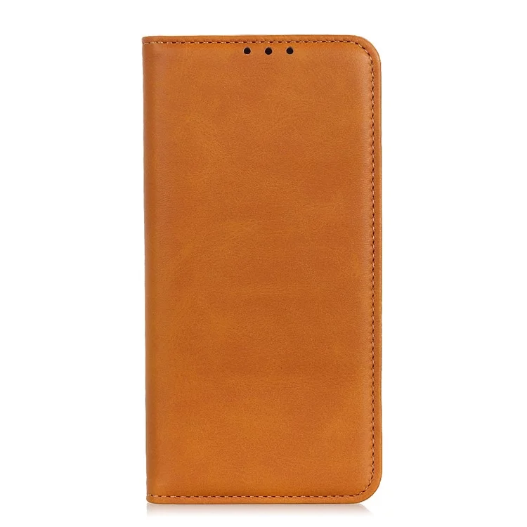 Magnetic Leather Stand Wallet Phone Shell Casing for Xiaomi Redmi Note 8 - Brown