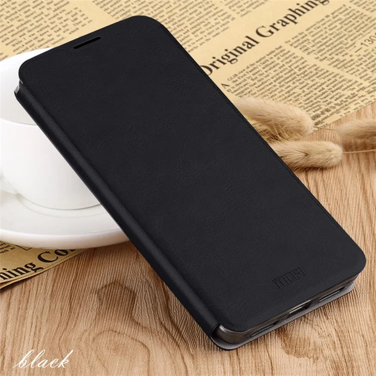 MOFI Rui Série PU Leather Couverture de Cellule Pour Xiaomi Redmi Note 8 Pro - le Noir