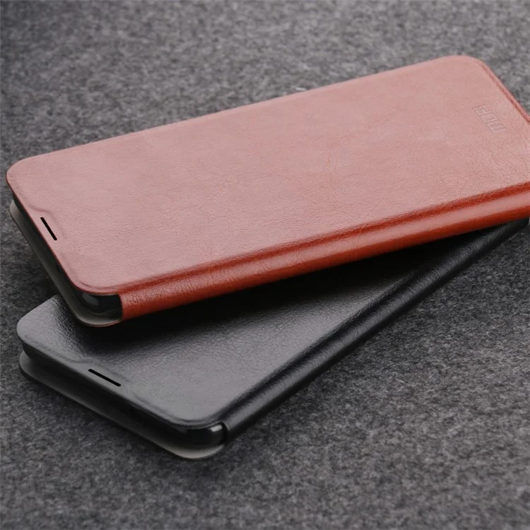 MOFI Rui Série PU Leather Couverture de Cellule Pour Xiaomi Redmi Note 8 Pro - le Noir