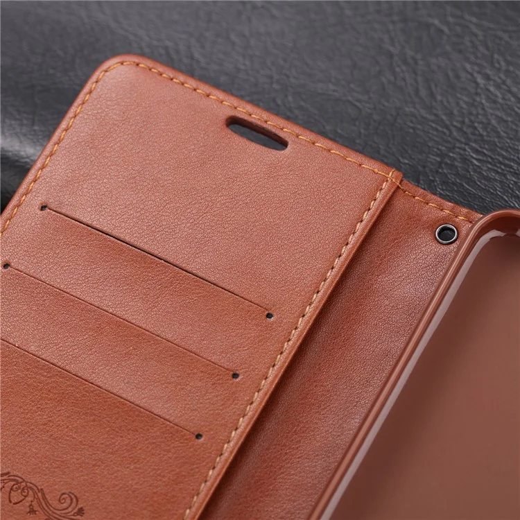 AZNS Stand en Cuir Portefeuille Pour Xiaomi Redmi Note 8 - Café