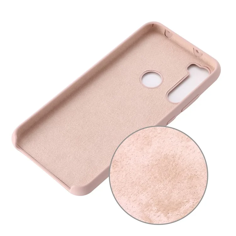 Cobertura De Silicone Líquido Para Xiaomi Redmi Nota 8 - Cor De Rosa