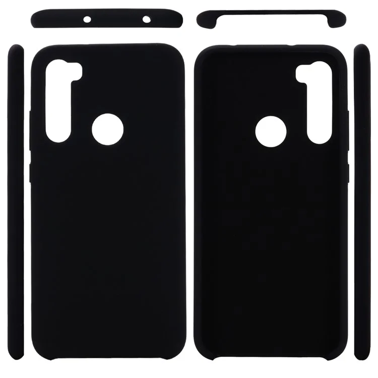 Cubierta De Silicona Líquida Para Xiaomi Redmi Note 8 - Negro